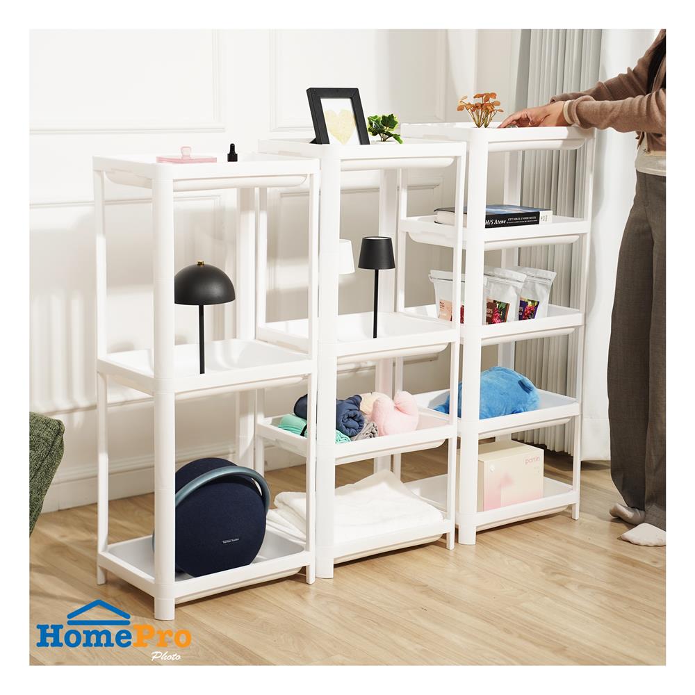 ชั้นวางของ 5 ชั้น STACKO FLEXI 32x42.5x104 ซม. สีขาว