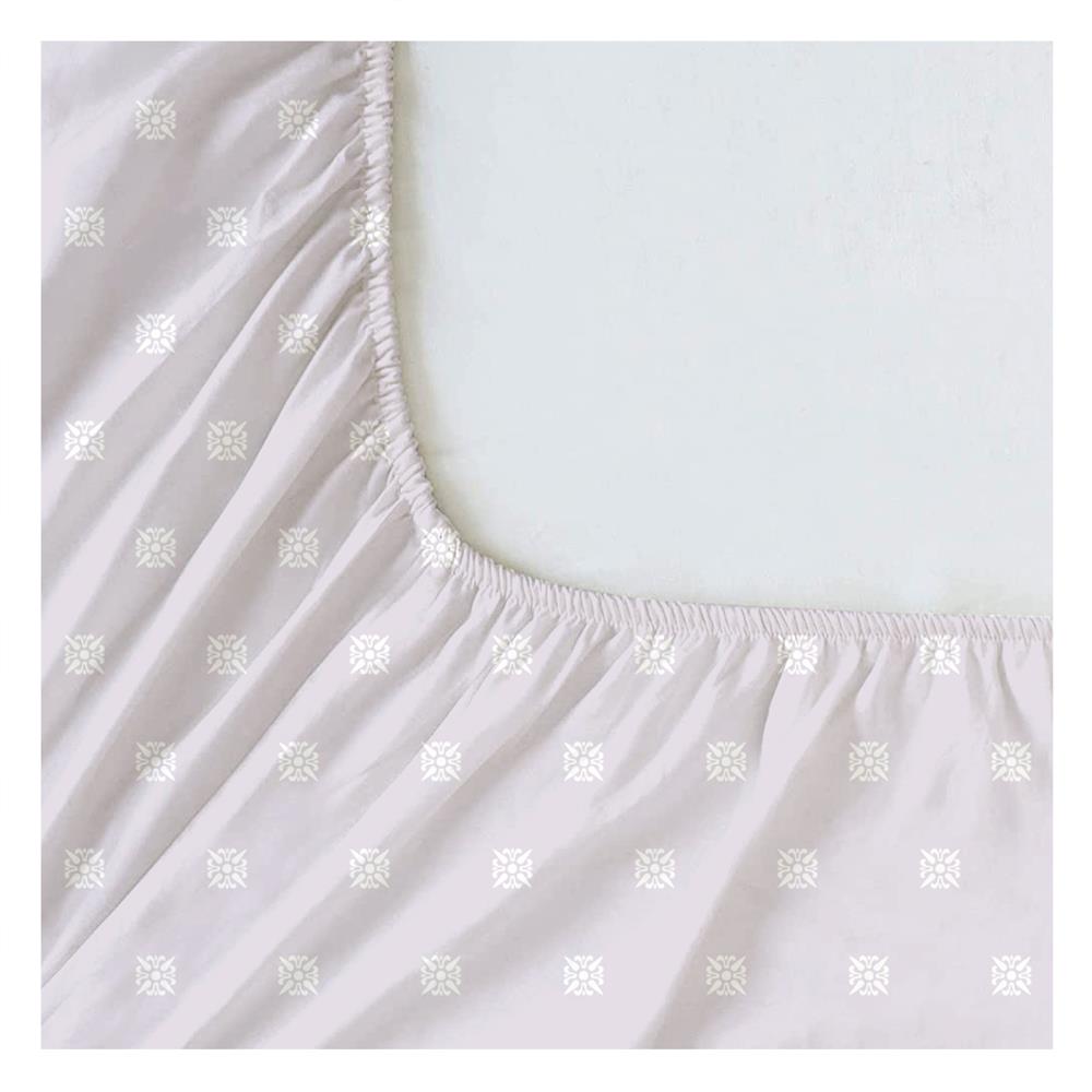 ชุดผ้าปูที่นอน 5 ฟุต (ชุด 3 ชิ้น) HOME LIVING STYLE DUO FLORA สี GREY (แพ็กคู่)