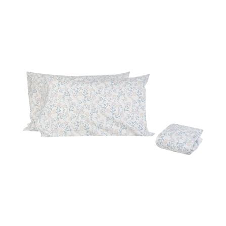 ชุดผ้าปูที่นอน 5 ฟุต (ชุด 3 ชิ้น) HOME LIVING STYLE DUO FLORA สี GREY (แพ็กคู่)_2