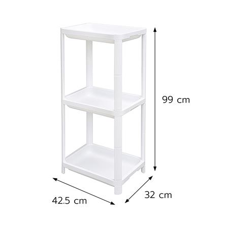ชั้นวางของ 3 ชั้น STACKO FLEXI 32x42.5x99 ซม. สีขาว_5
