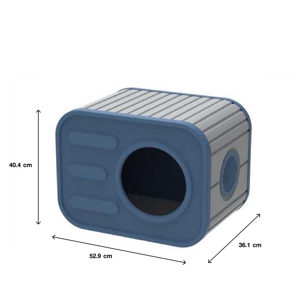 บ้านสัตว์เลี้ยง DPETT CAT HAVEN สีเทา-ฟ้า