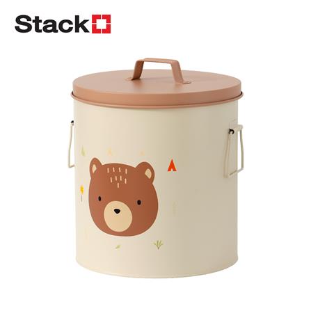 กล่องเหล็กเก็บของ STACKO LITTLE-B 22.8x22.8x26.5ซม. สีขาว/น้ำตาล_0