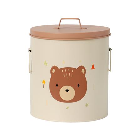 กล่องเหล็กเก็บของ STACKO LITTLE-B 22.8x22.8x26.5ซม. สีขาว/น้ำตาล_1