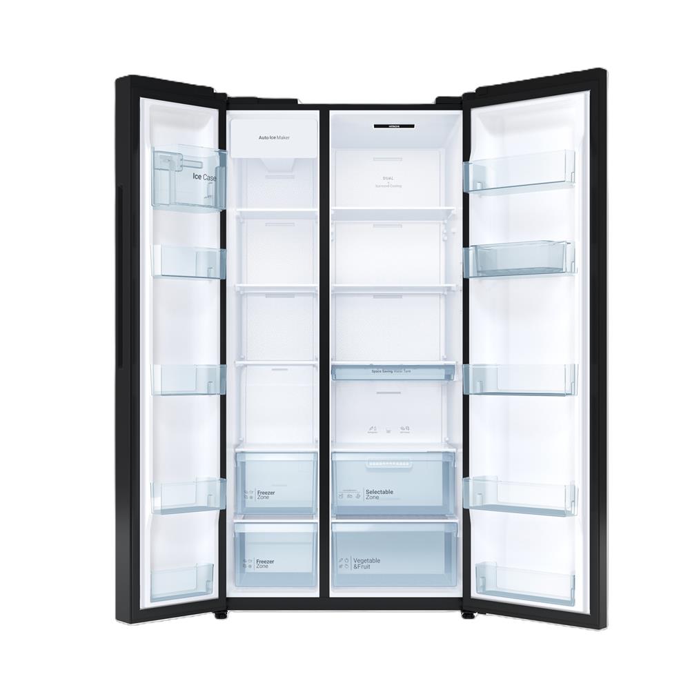 ตู้เย็น SIDE BY SIDE HITACHI HRSN9713ESAGBKTH 23.1 คิว อินเวอร์เตอร์ กระจกดำ