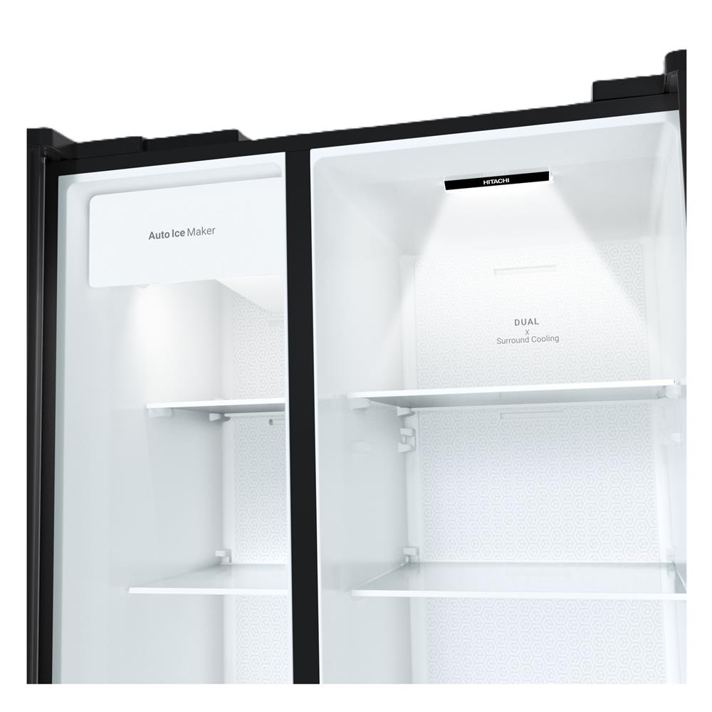 ตู้เย็น SIDE BY SIDE HITACHI HRSN9713ESAGBKTH 23.1 คิว อินเวอร์เตอร์ กระจกดำ