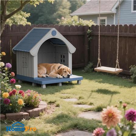 บ้านสัตว์เลี้ยง DPETT HONEY COMB HOUSE สีเทา-ฟ้า_2