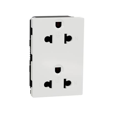 เต้ารับคู่ 3 ขา SCHNEIDER M3TS426UST2_WE MILUZ สีขาว_1