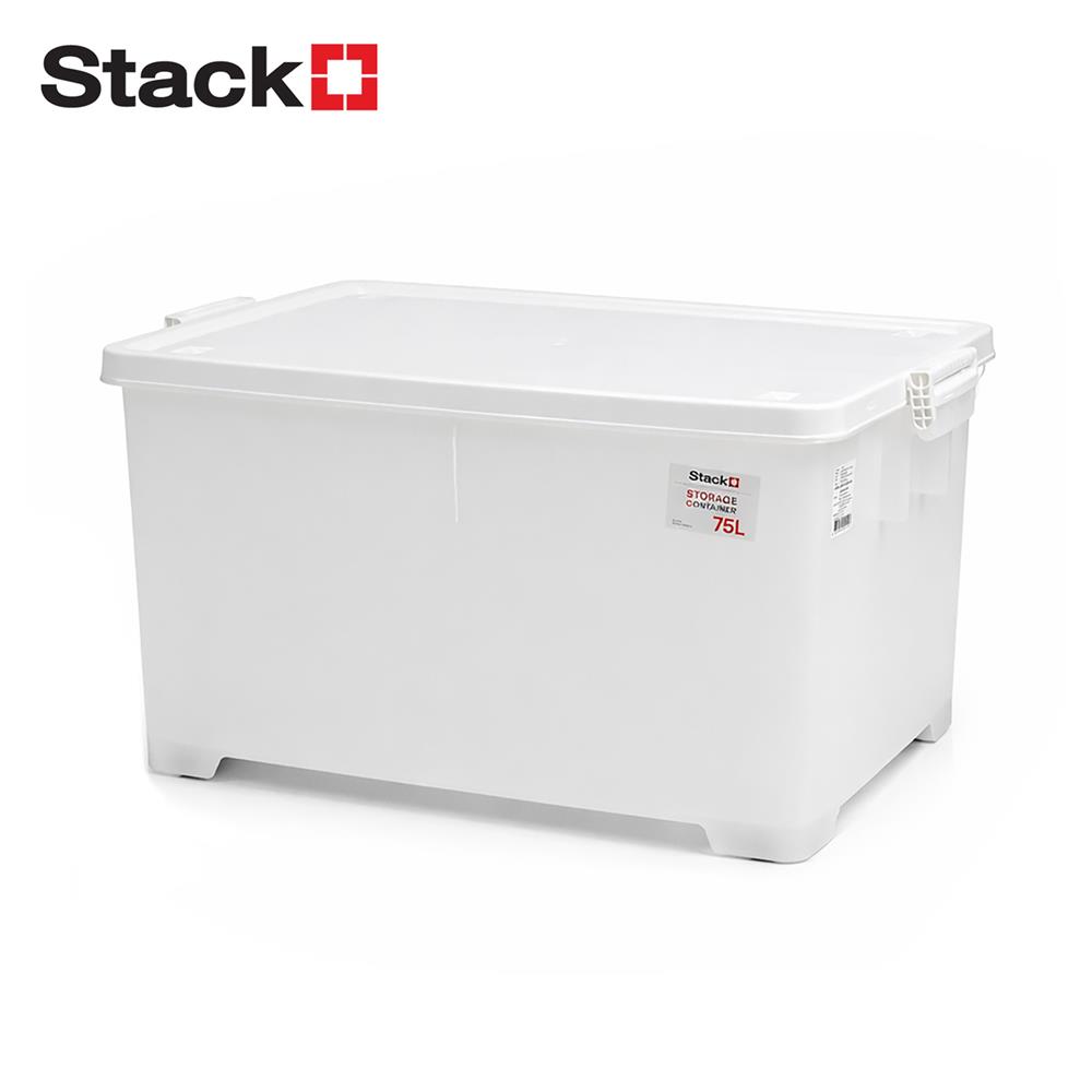 กล่องเก็บของ 75 ลิตร STACKO 5114 สีขาว