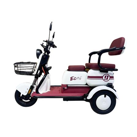 จักรยานไฟฟ้า 3 ล้อ EM EM9 สีขาว/แดง_1