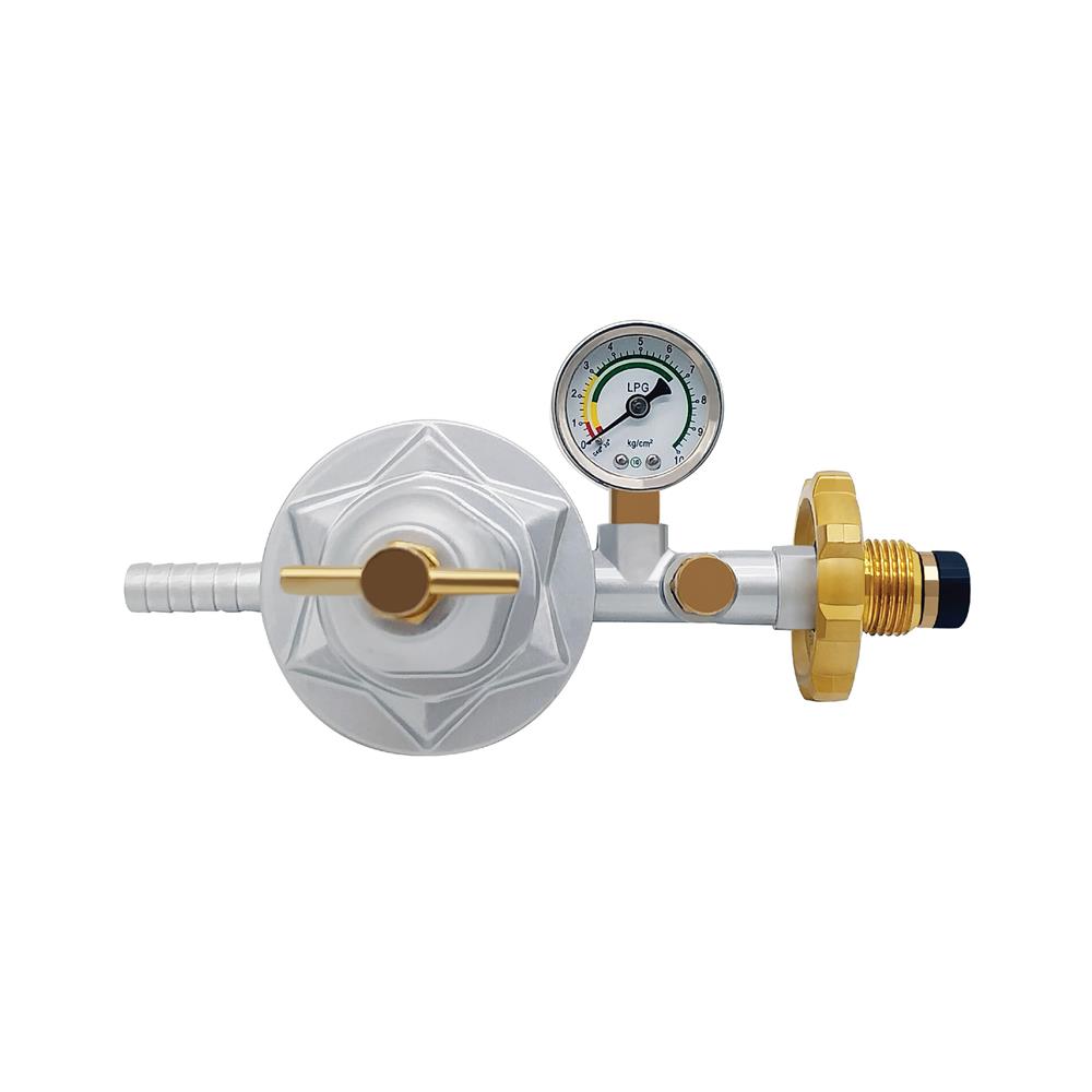 หัวปรับแรงดันสูงเซฟตี้เกจ์วัด พร้อมสายแก๊ส DYNA HOME DH-56HT