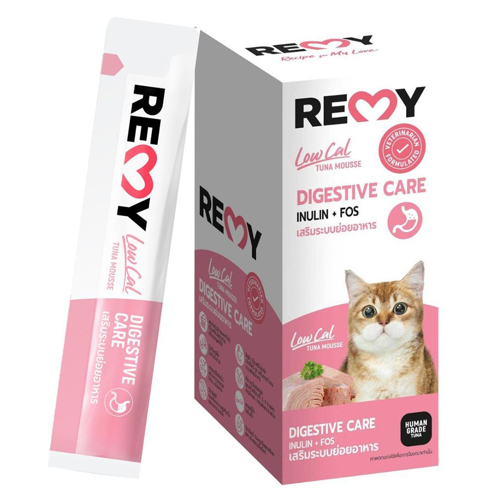 ขนมแมวเลีย REMY TUNA MOUSSE สูตรเสริมระบบย่อยอาหาร (24 ชิ้น)