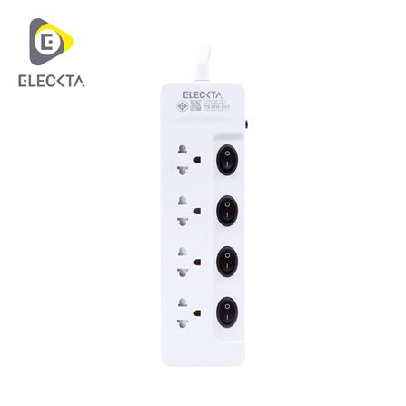 รางปลั๊กไฟ 4 ช่อง 4 สวิตช์ ELECKTA ET02-4402 10 แอมป์ 5 เมตร_0