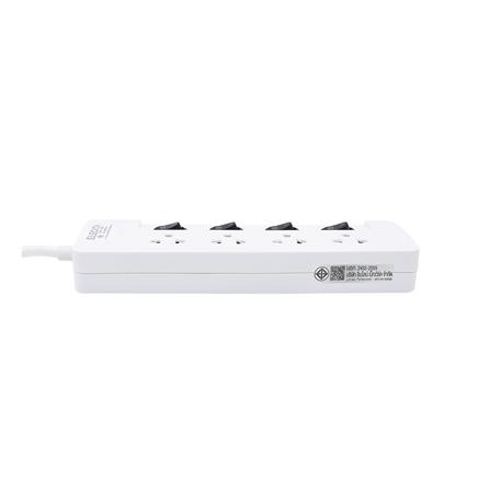 รางปลั๊กไฟ 4 ช่อง 4 สวิตช์ ELECKTA ET02-4402 10 แอมป์ 5 เมตร_3