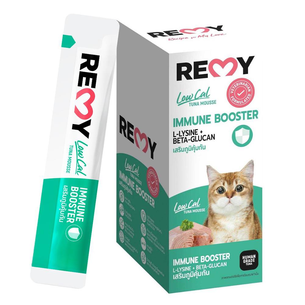 ขนมแมวเลีย REMY TUNA MOUSSE สูตรเสริมภูมิคุ้มกัน (24 ชิ้น)