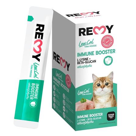 ขนมแมวเลีย REMY TUNA MOUSSE สูตรเสริมภูมิคุ้มกัน (24 ชิ้น)_1