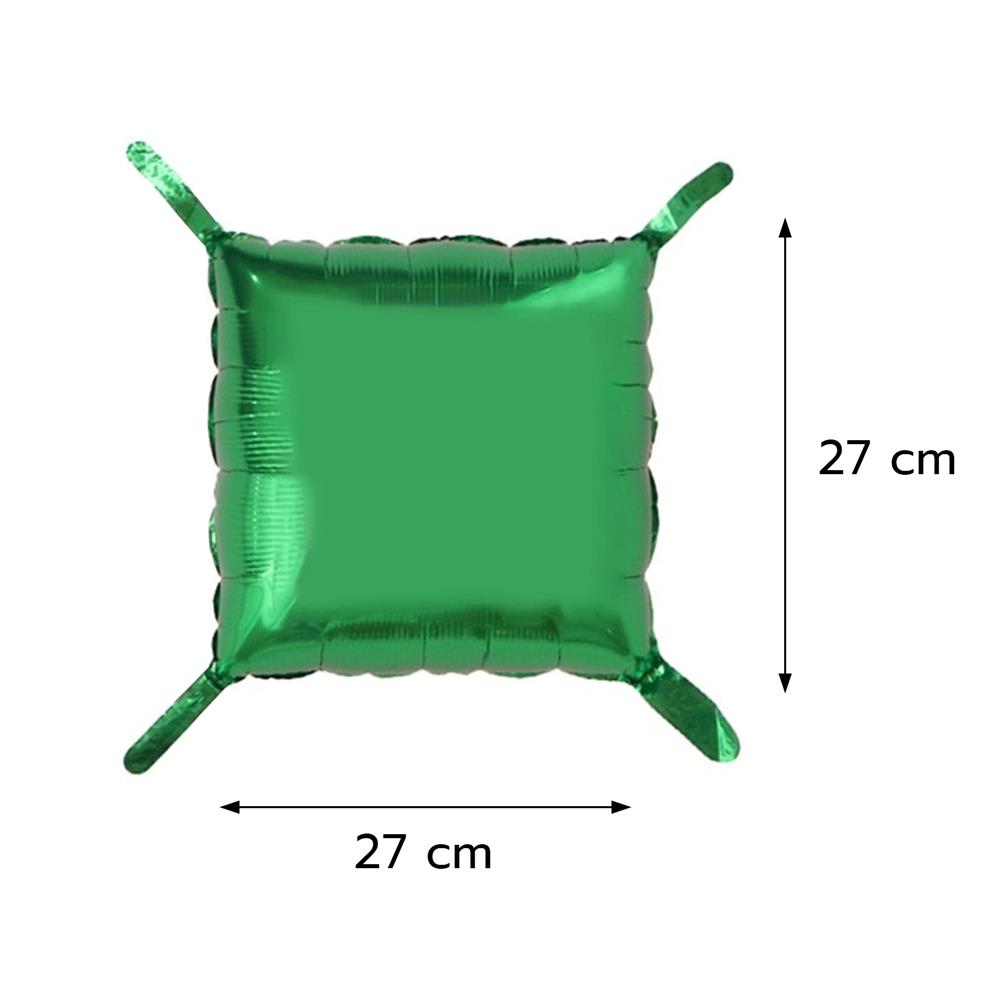 ลูกโป่งฟอยล์ทรงสี่เหลี่ยม SNAZZ 11 นิ้ว สีแดง-เขียว