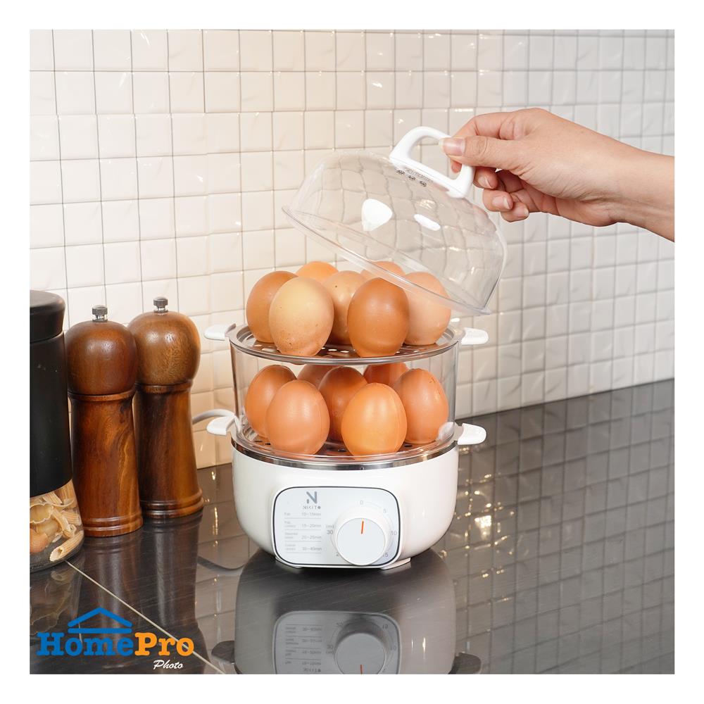 เครื่องนึ่งไข่ NIKITO NK-EMK03 สีขาว