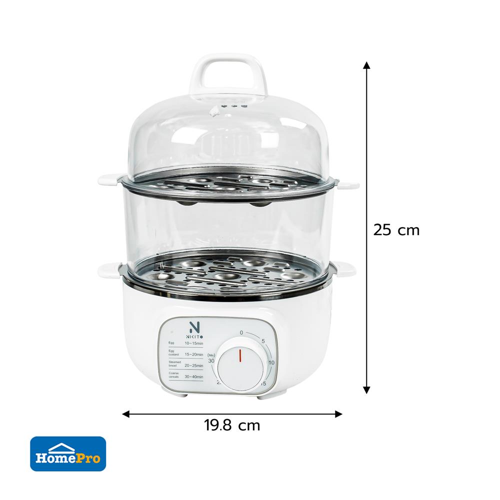 เครื่องนึ่งไข่ NIKITO NK-EMK03 สีขาว