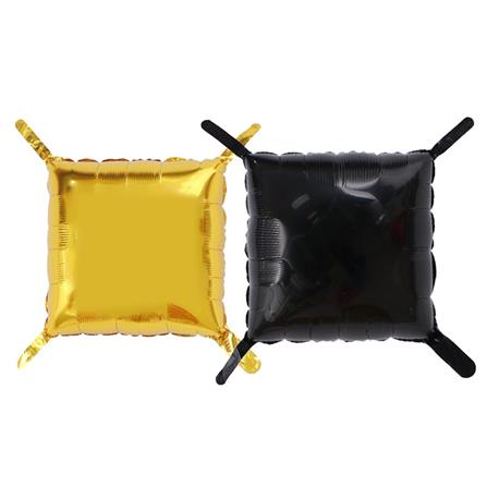 ลูกโป่งฟอยล์ทรงสี่เหลี่ยม SNAZZ 11 นิ้ว สีทอง-ดำ_0