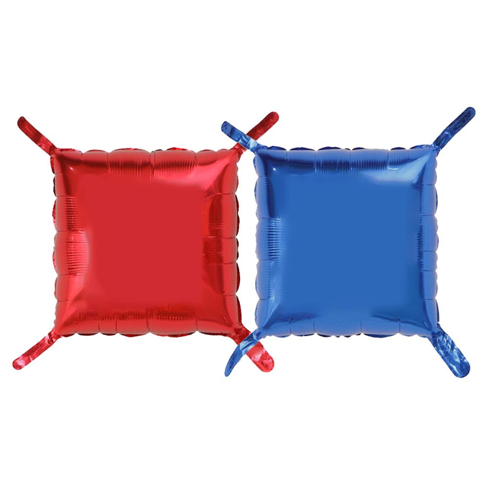 ลูกโป่งฟอยล์ทรงสี่เหลี่ยม SNAZZ 11 นิ้ว สีแดง-น้ำเงิน