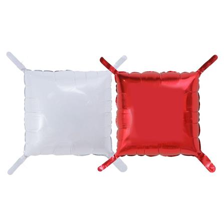 ลูกโป่งฟอยล์ทรงสี่เหลี่ยม SNAZZ 11 นิ้ว สีขาว-แดง_0