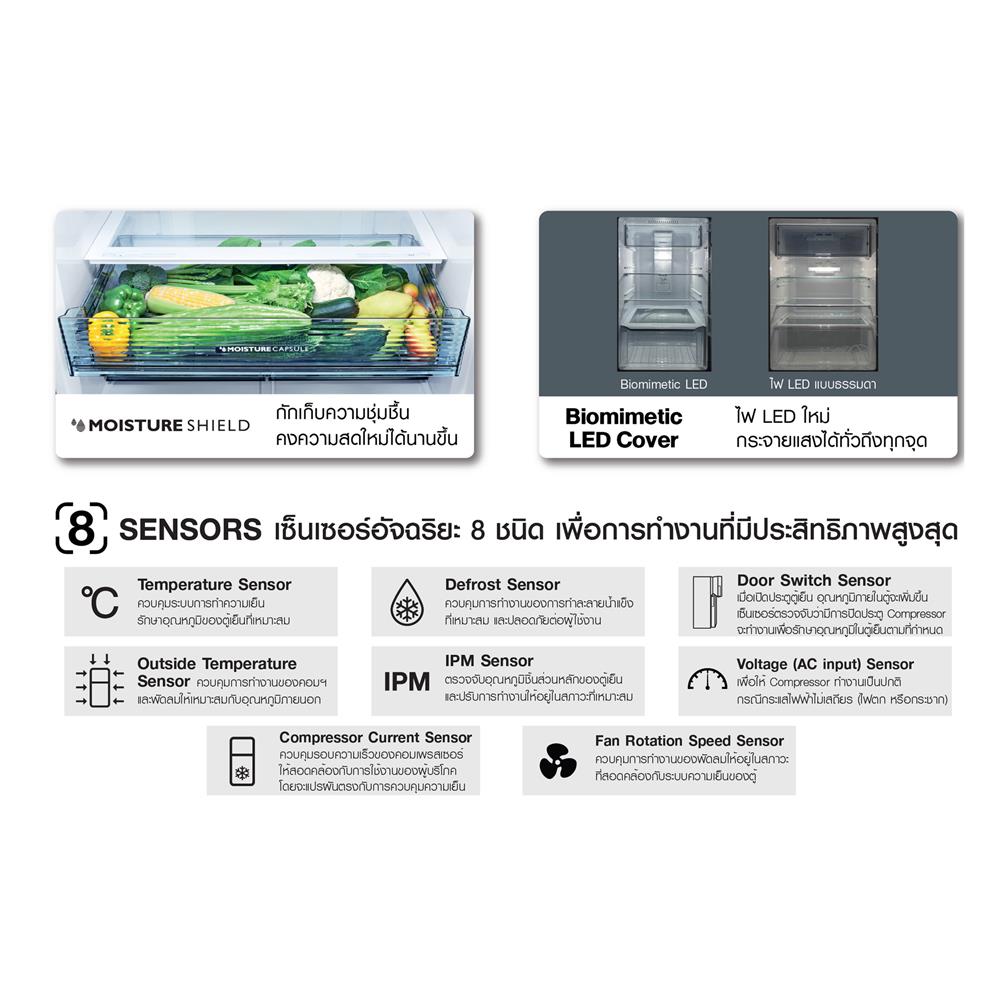 ตู้เย็น 2 ประตู SHARP SJ-XP230T-PK 7.9 คิว สีชมพู