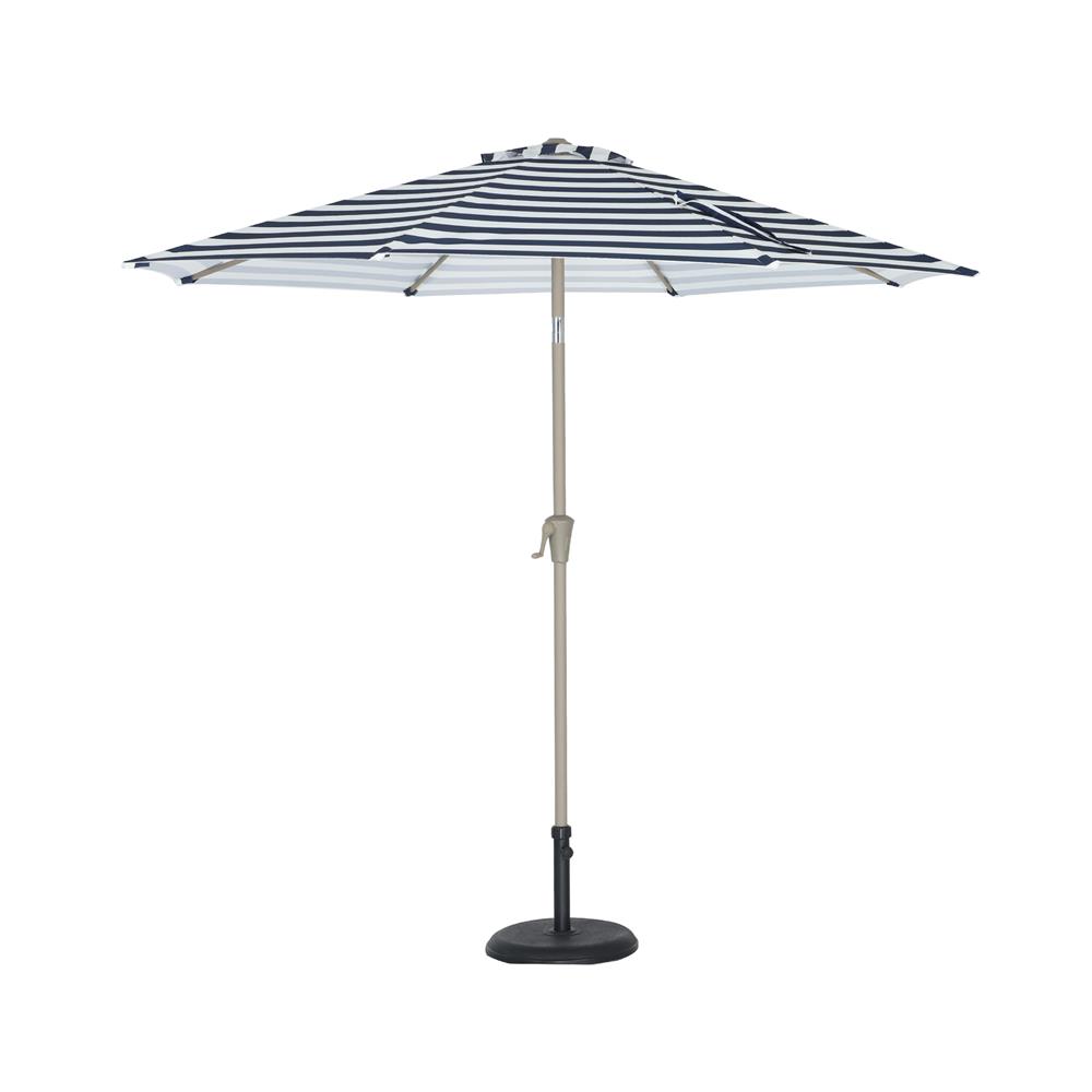 ร่มสนามกลม SPRING VILLA STRIP สีขาว/ฟ้า