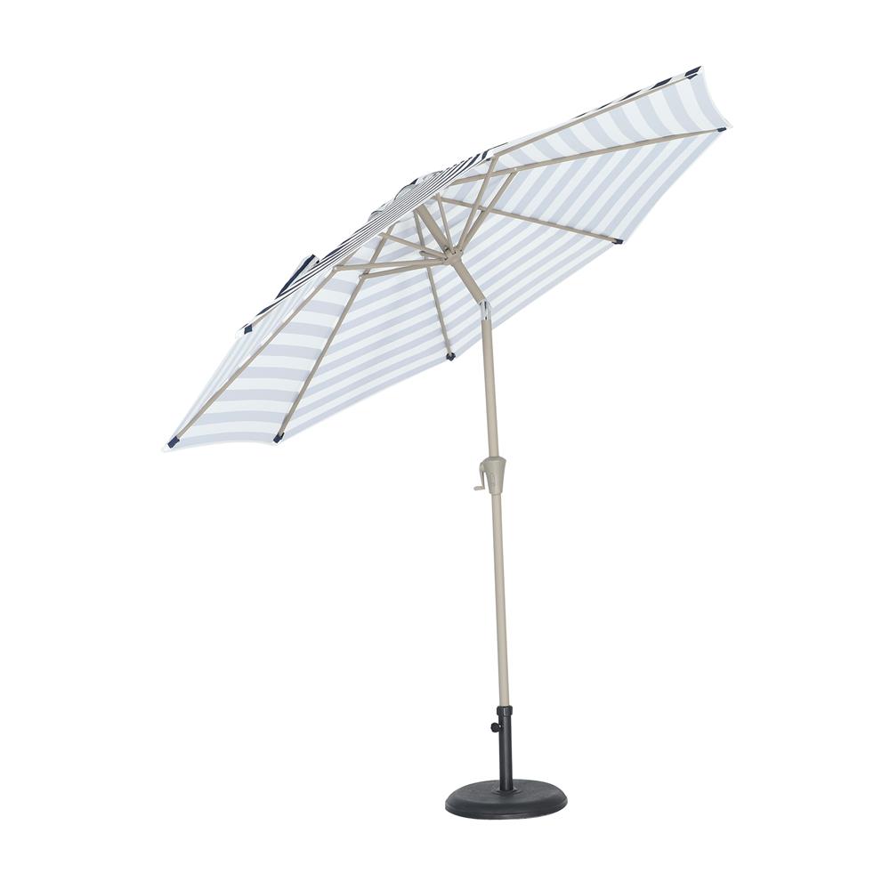 ร่มสนามกลม SPRING VILLA STRIP สีขาว/ฟ้า