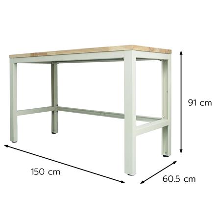 โต๊ะทำงานไม้ FURDINI BROOK 150 ซม. สี IVORY_3