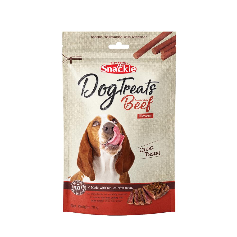 ขนมสุนัข SNACKIE DOG TREATS กลิ่นเนื้อ 70 ก.