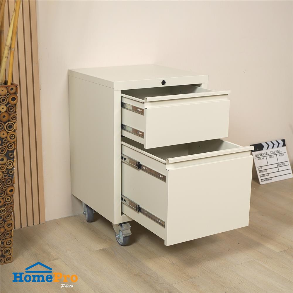 ตู้ลิ้นชักเหล็ก 2 ลิ้นชัก FURDINI BROOK 52 ซม. สี IVORY