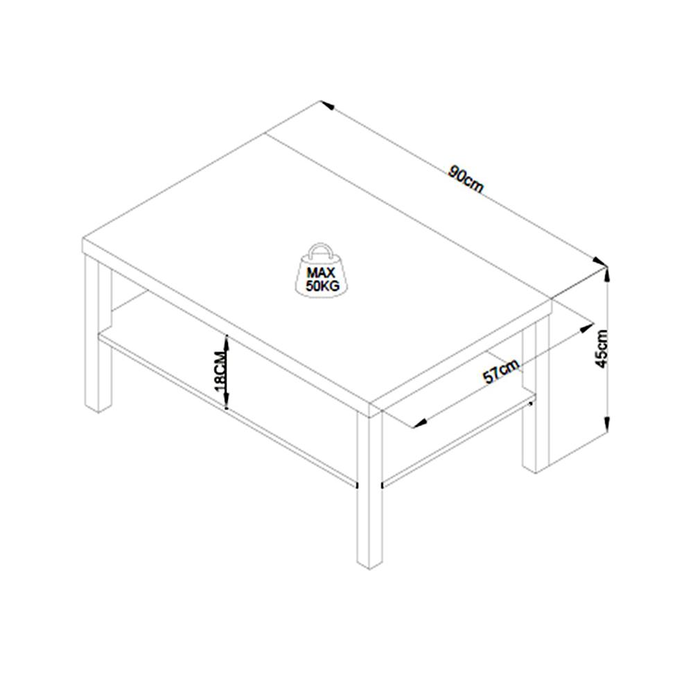 โต๊ะกลาง FURDINI PRIMO 90 ซม. สี NATURAL
