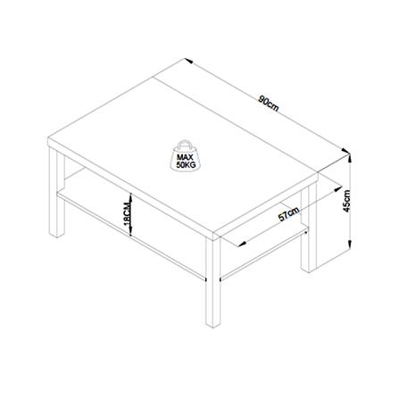โต๊ะกลาง FURDINI PRIMO 90 ซม. สี NATURAL_6
