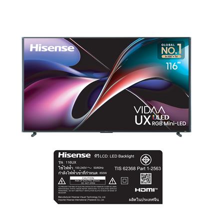 ทีวีมินิแอลอีดี 116 นิ้ว HISENSE (4K, MINI LED, VIDAA) 116UX_5