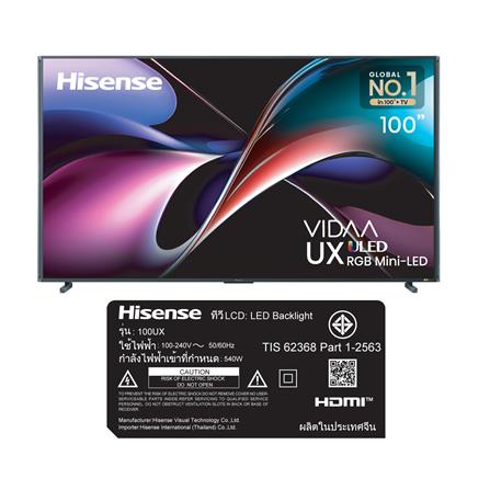 ทีวีมินิแอลอีดี 100 นิ้ว HISENSE (4K, MINI LED, VIDAA) 100UX_6