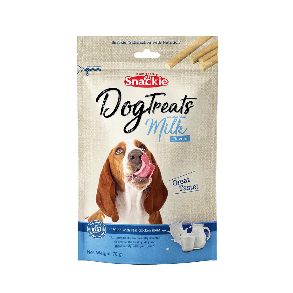 ขนมสุนัข SNACKIE DOG TREATS กลิ่นนม 70 ก.