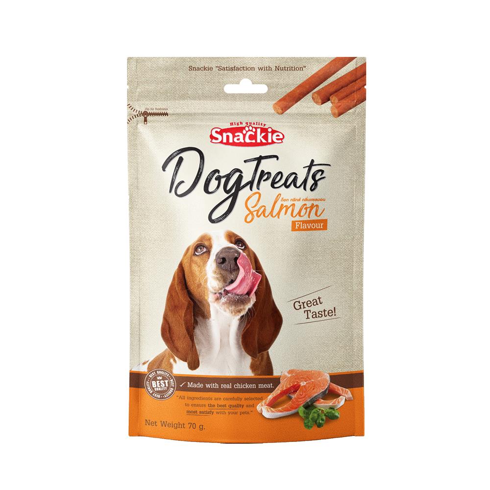 ขนมสุนัข SNACKIE DOG TREATS กลิ่นแซลมอน 70 ก.