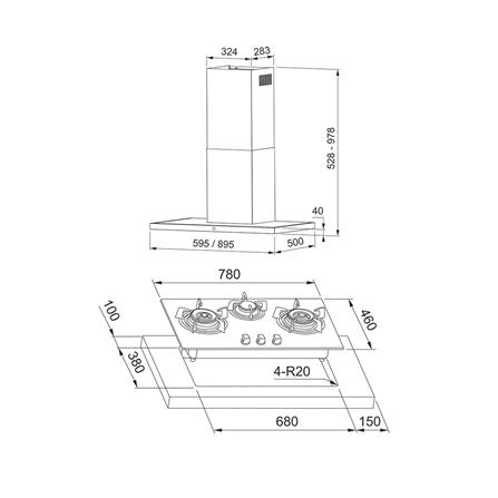 เตาฝัง+เครื่องดูดควัน FRANKE FHG8312+ARNO90XS_2