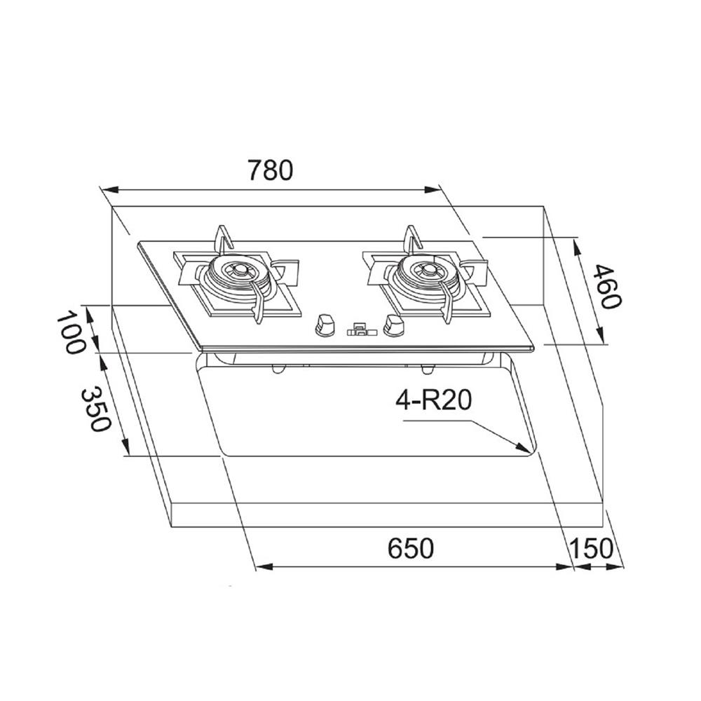 เตาฝัง+เครื่องดูดควัน FRANKE FG7226+ARNO90XS