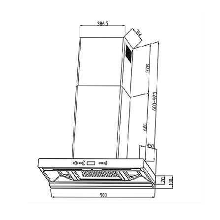เครื่องดูดควันกระโจม TEKA DLH 9158 T 90 ซม._3