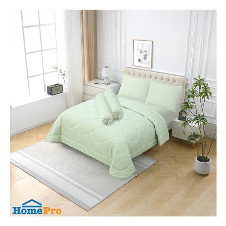 ชุดผ้าปูที่นอน 6 ฟุต (ชุด 6 ชิ้น) HOME LIVING STYLE SHADOW สี GREEN_0