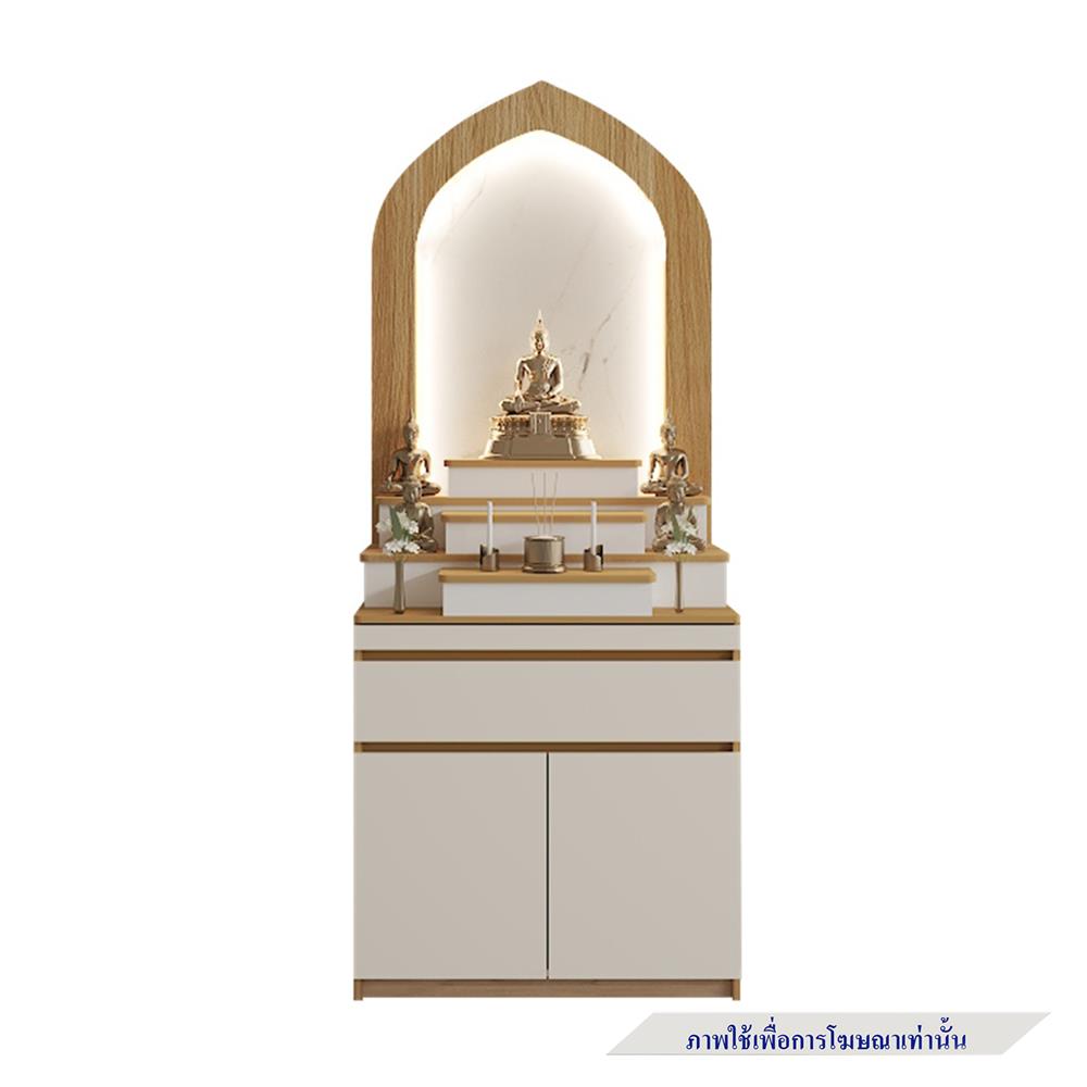 ตู้พระ FURDINI AURA 80 ซม. สี NATURAL OAK/ขาว