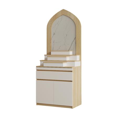 ตู้พระ FURDINI AURA 80 ซม. สี NATURAL OAK/ขาว_0