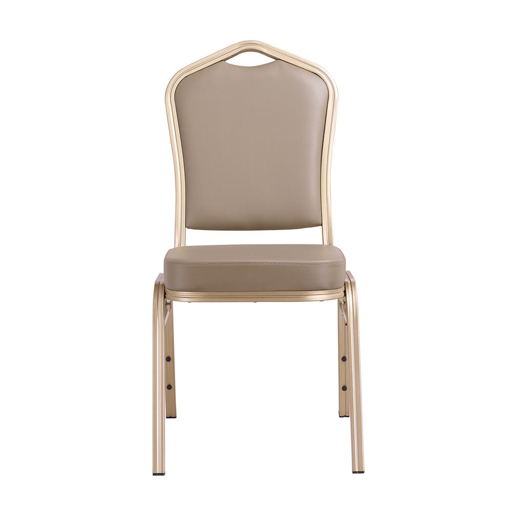 เก้าอี้จัดเลี้ยง FURDINI AURA PU สีน้ำตาลเข้ม/ทอง