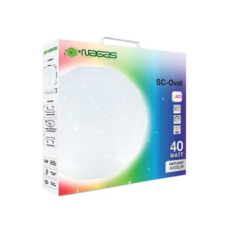 ไฟเพดาน LED NAGAS SC-OVAL 16 นิ้ว 40 วัตต์ DAYLIGHT สีขาว_4