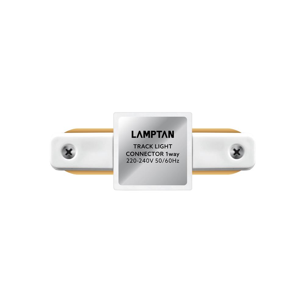 ข้อต่อรางไฟแทรกไลท์ LAMPTAN TRACK CONNECTOR 1 WAY สีขาว