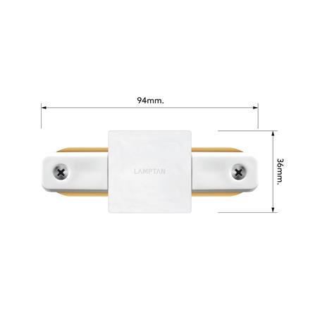 ข้อต่อรางไฟแทรกไลท์ LAMPTAN TRACK CONNECTOR 1 WAY สีขาว_4
