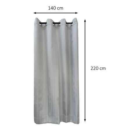 ผ้าม่าน EYELET HOME LIVING STYLE VIERA UV 140x220 ซม. สีเทา_5