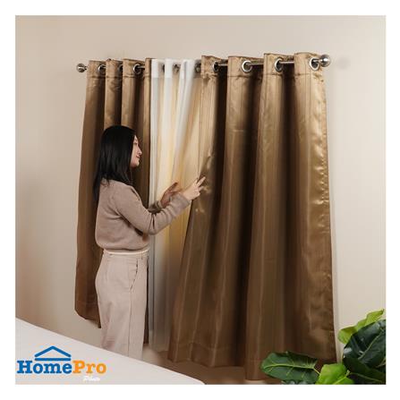 ผ้าม่าน EYELET HOME LIVING STYLE VIERA UV 140x160 ซม. สีน้ำตาล_4