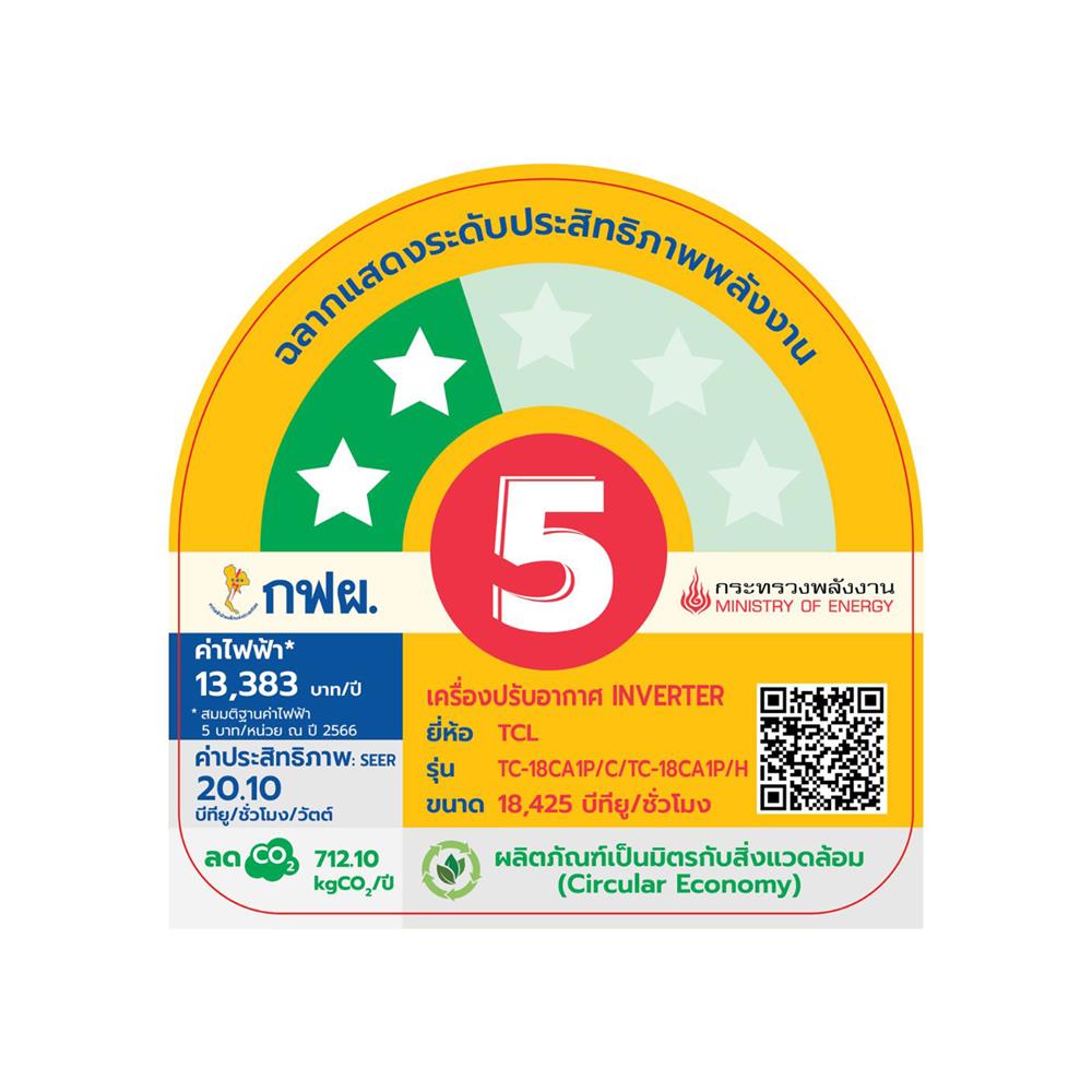 แอร์เพดาน TCL TC-18CA1P 18425 บีทียู อินเวอร์เตอร์